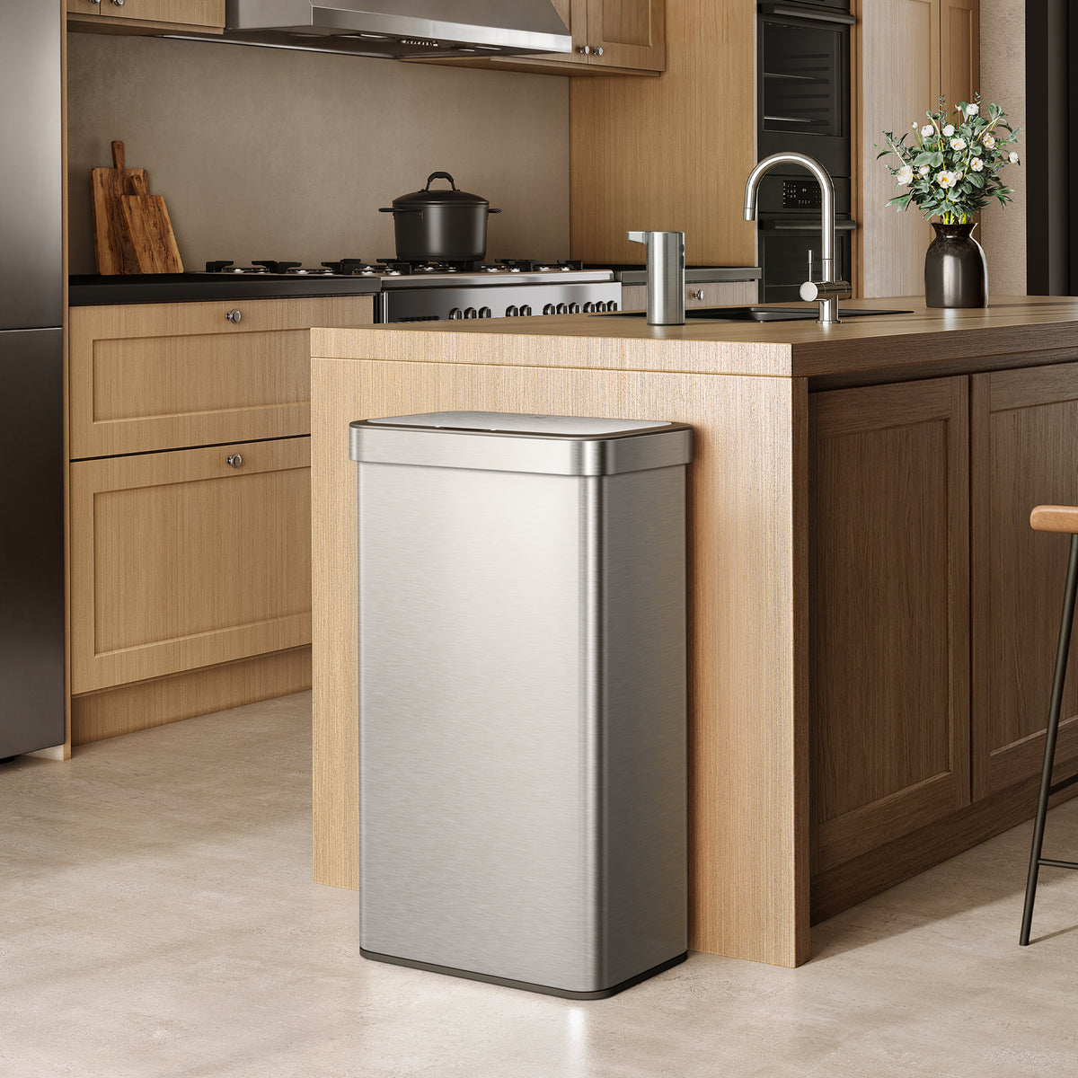 Nova Stainless Steel Motion Sensor Trash Can
