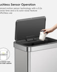 Nova Stainless Steel Motion Sensor Trash Can