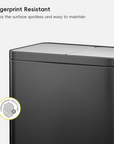Edison 8+8 Gallon Dual Kitchen Trash Can with Removable Inner Liners-Matte Black