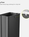 X-Wing 50L / 13.2 Gallon Slim Step Trash Can with Dual Wing Lid