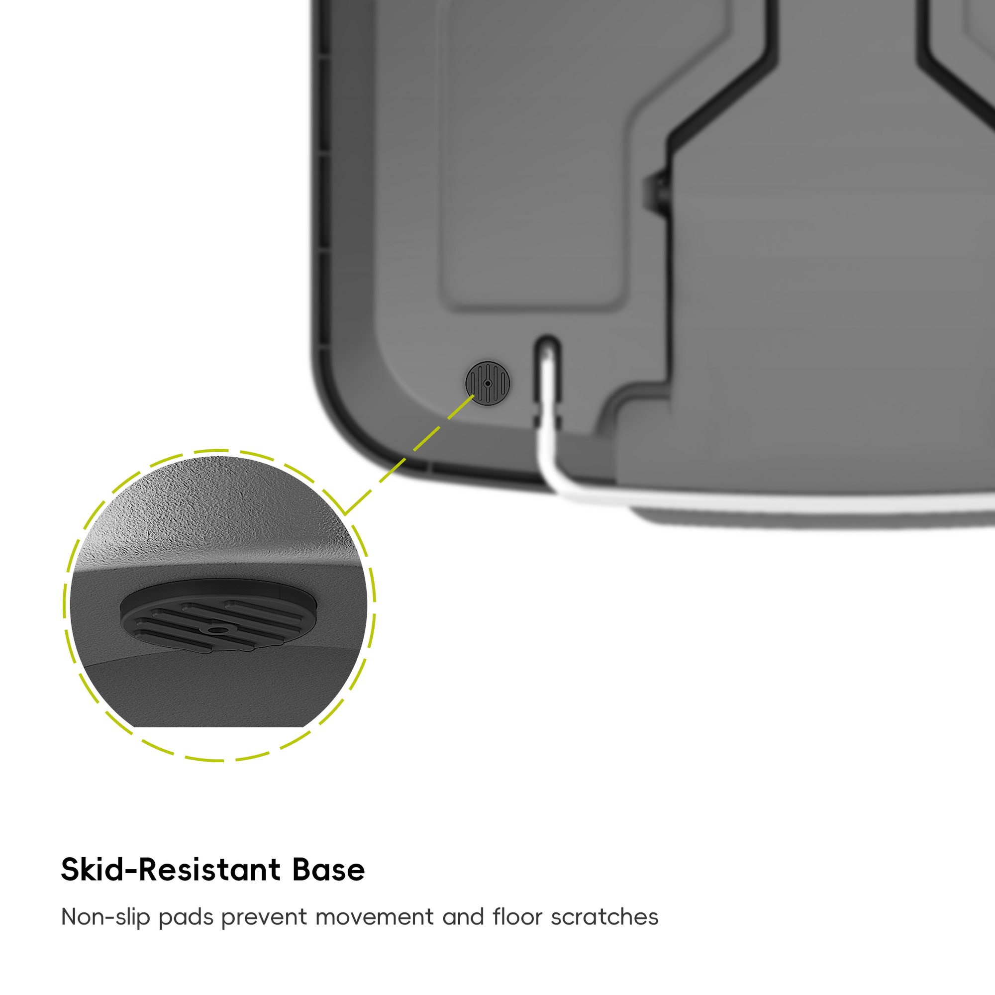 EKO HANA 45L/ 11.9 Gallon Plastic Resin Step Kitchen Trash Can-Gray – Skid-Resistant Base