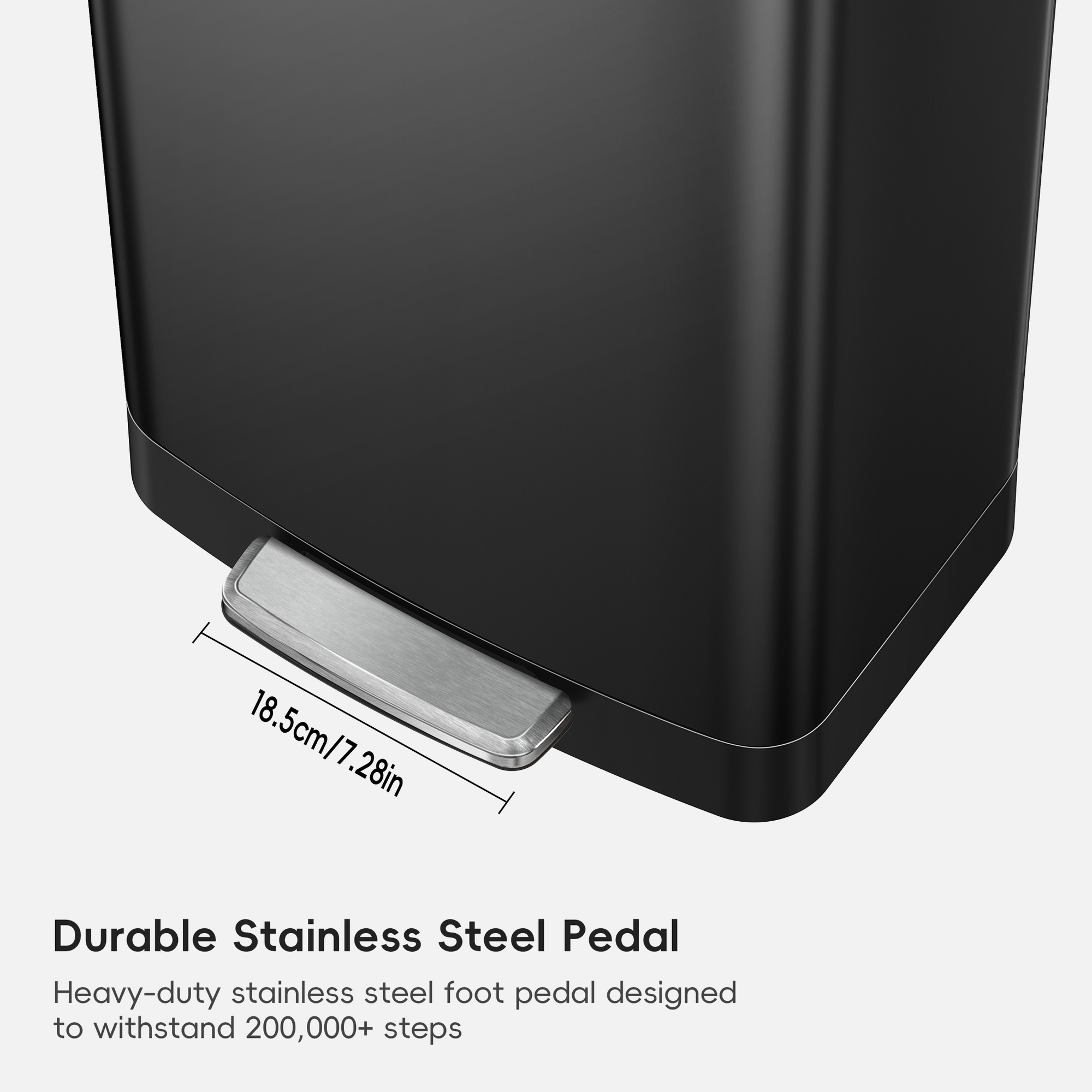 Hudson  75 Liter / 20 Gallon Step Can with Bag Compartment - Matte Black