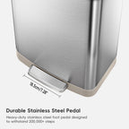 Hudson Step Can with Bag Compartment Stainless Steel