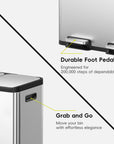EcoCasa Step Recycling Can Dual Compartment