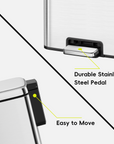 Maxwell Dual Compartment 20L+25L  Step Trash Can-Stainless Steel