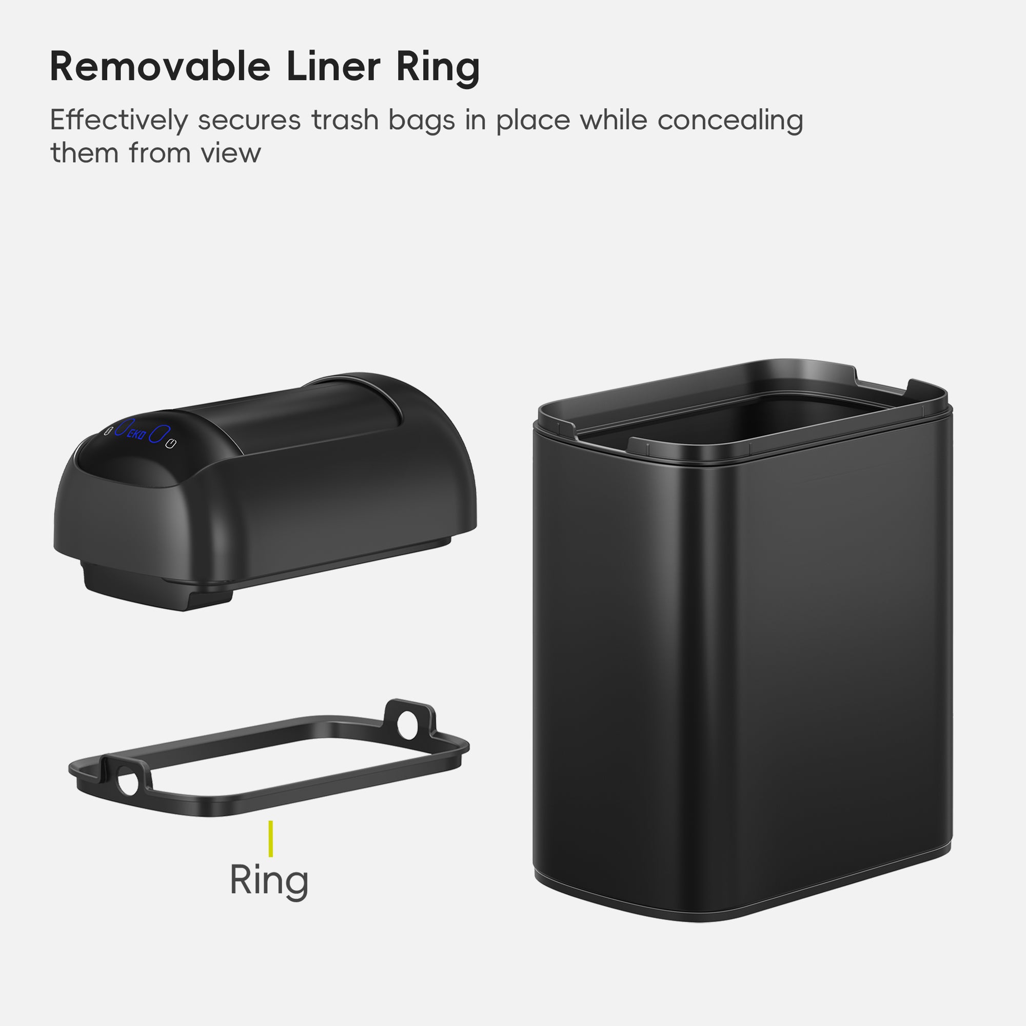Astro Slim Sensor Trash Can with Butterfly Lid 10 L / 2.6 Gal