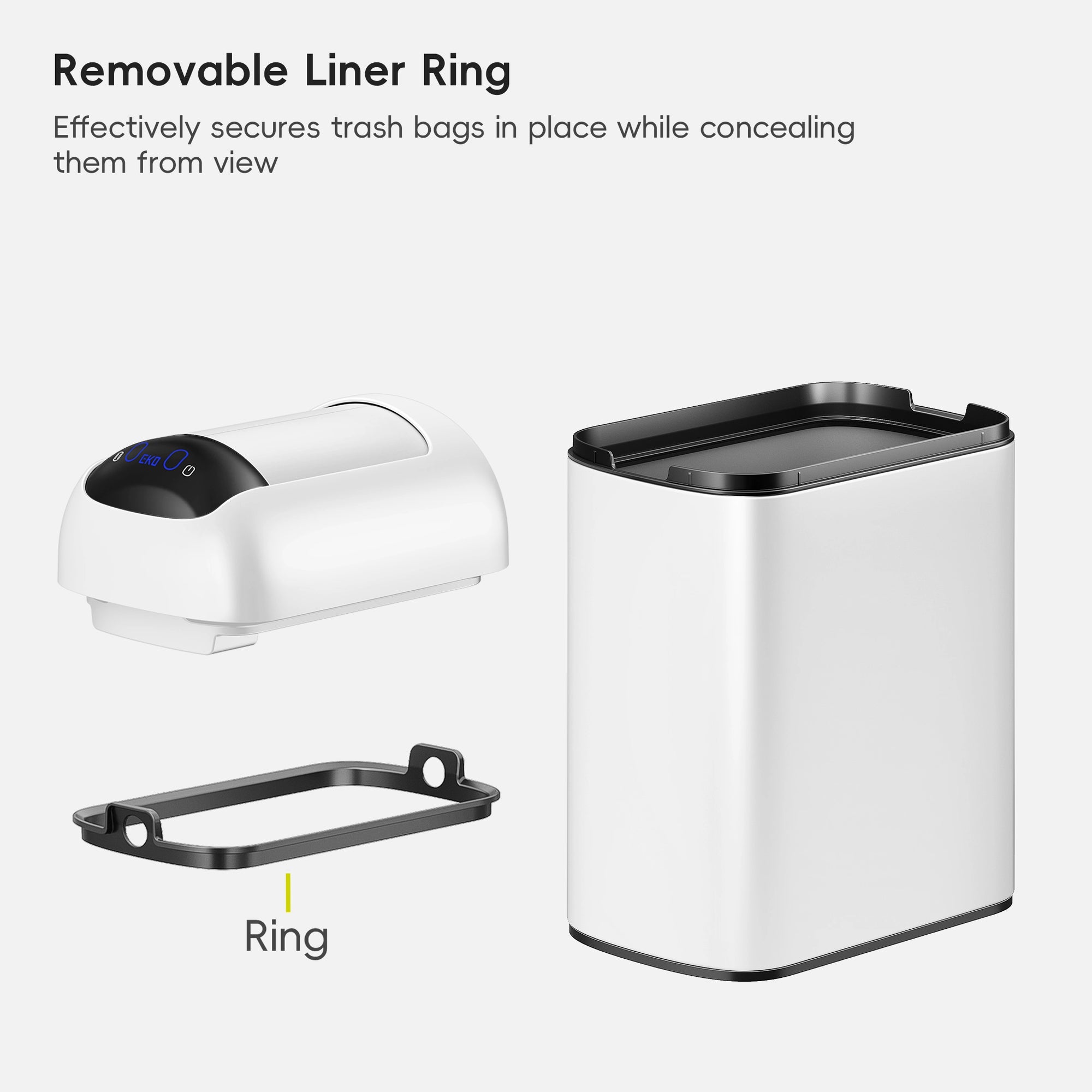 Astro Slim Sensor Trash Can with Butterfly Lid 10 L / 2.6 Gal