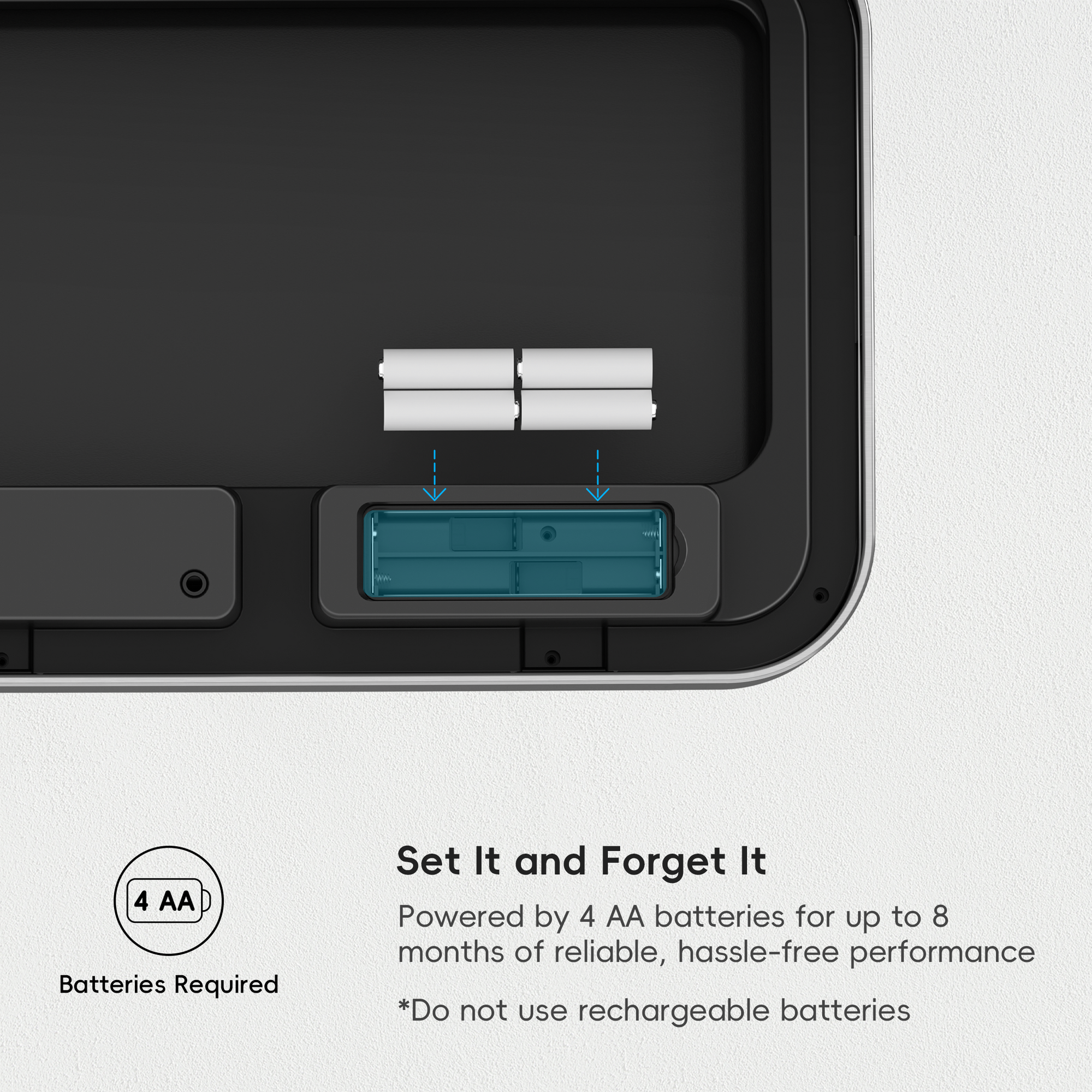 EKO Nova 21 Gallon/80 Liter Stainless Steel Motion Sensor Trash Can – Set It and Forget It - Powered by 4 AA batteries for up to 8 months of reliable, hassle-free performance