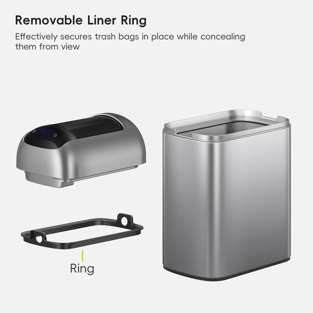 Astro Slim Sensor Trash Can with Butterfly Lid 10 L / 2.6 Gal