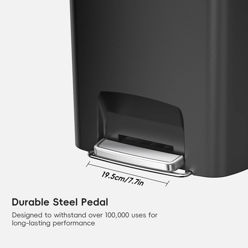 Hana Select Plastic Resin Step Trash Can 50 L / 13 Gal