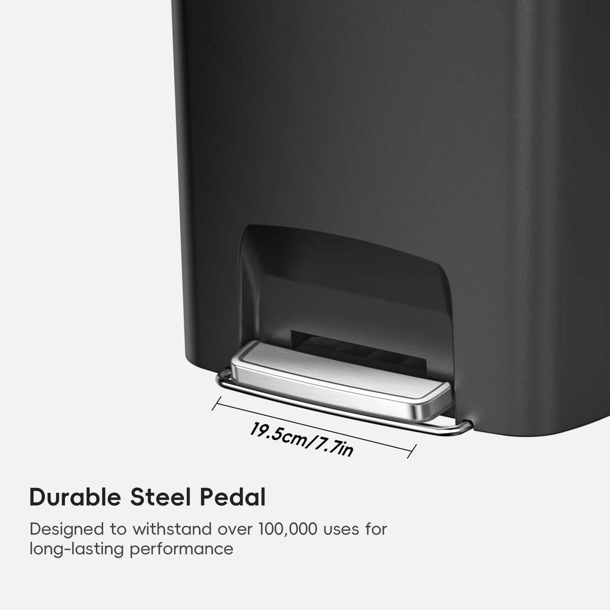 Hana Select Plastic Resin Step Trash Can 50 L / 13 Gal