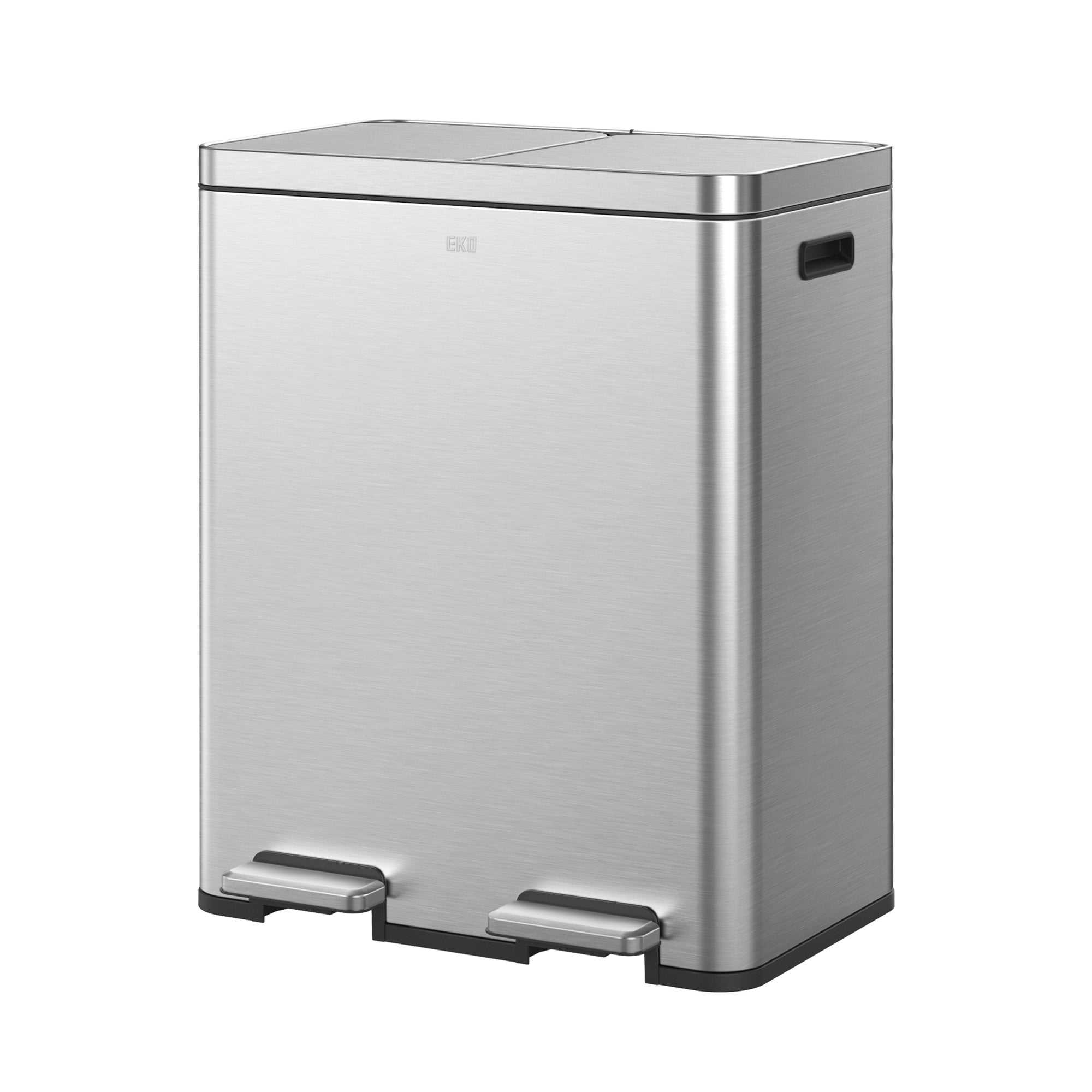EKO Edison Dual Kitchen Trash Can 8+8 Gallons with Dual Removable Inner Liners