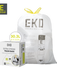Code E - 8 Gallon Easy-Dispense Roll Trash Bag - 80 Count (30.3-36L)