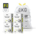 Code F-1  Slim Extra-Long Easy-Dispense Roll Trash Bags, 30.3 L / 8 Gal