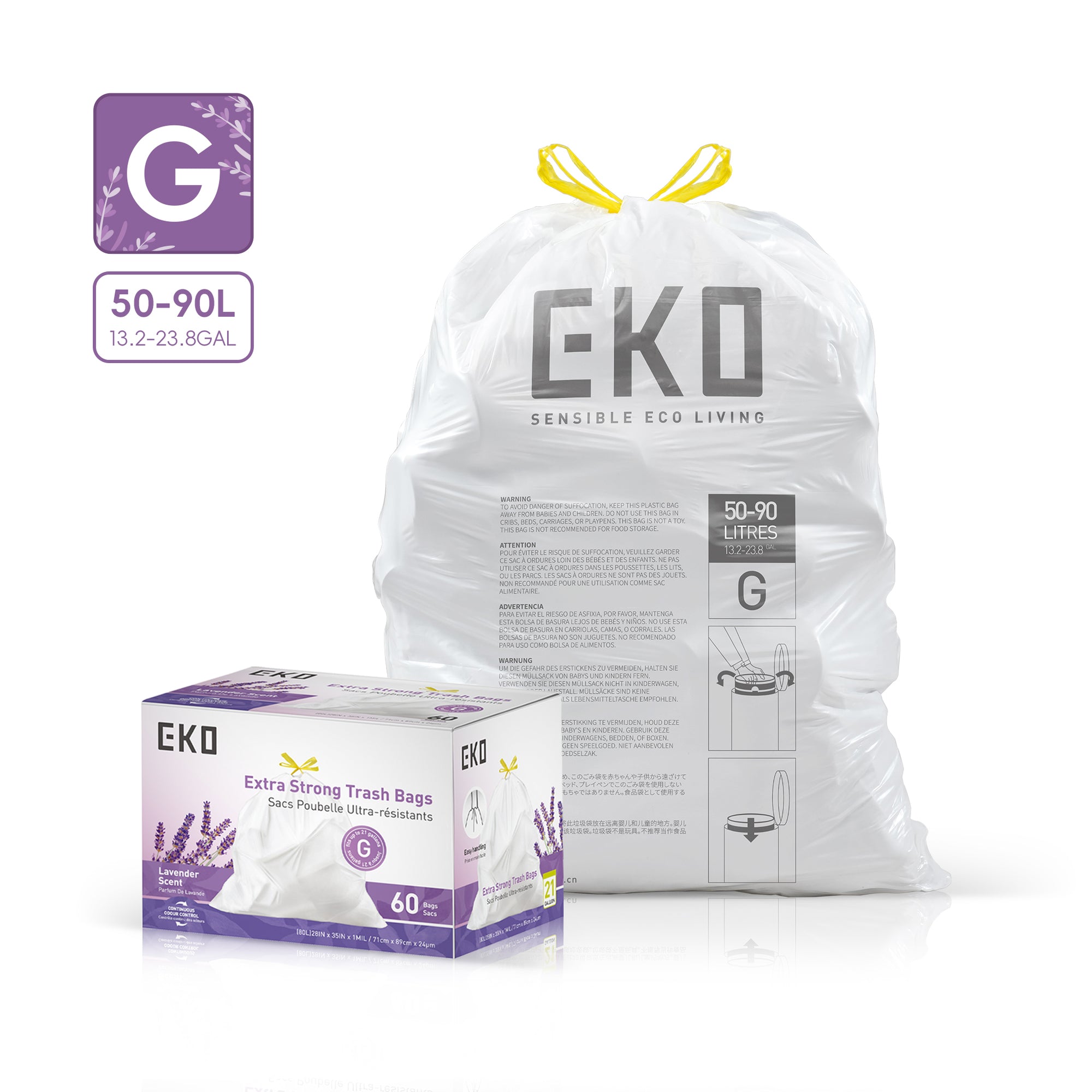 Easy-Dispense Roll Trash Bag Code A-Z / 1.6-21 Gal
