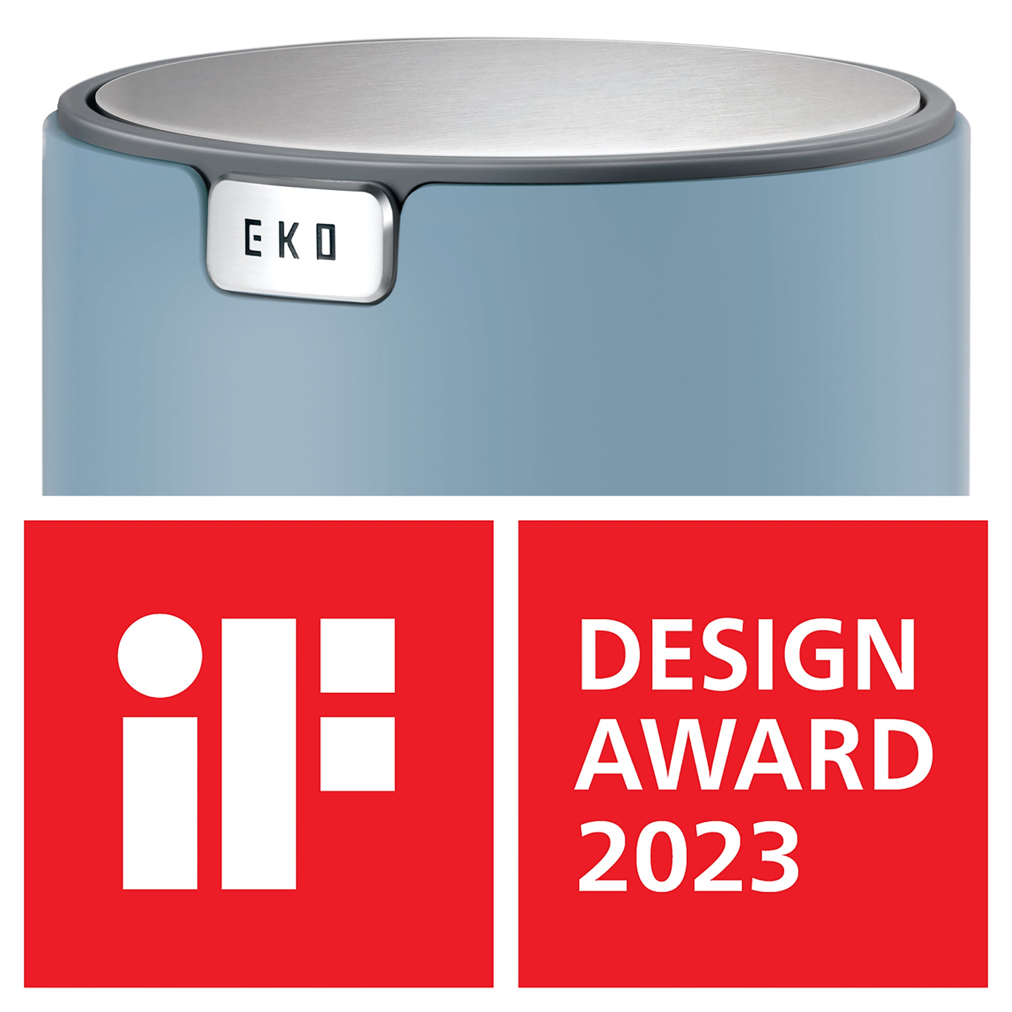 EKO Fandy Table Bin with Swing-Top Lid - Blue 1.5L / 0.4 Gal – Design Award 2023