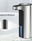 EKO Aroma Smart Liquid Soap Dispenser - Stainless Steel – Transparent Windows